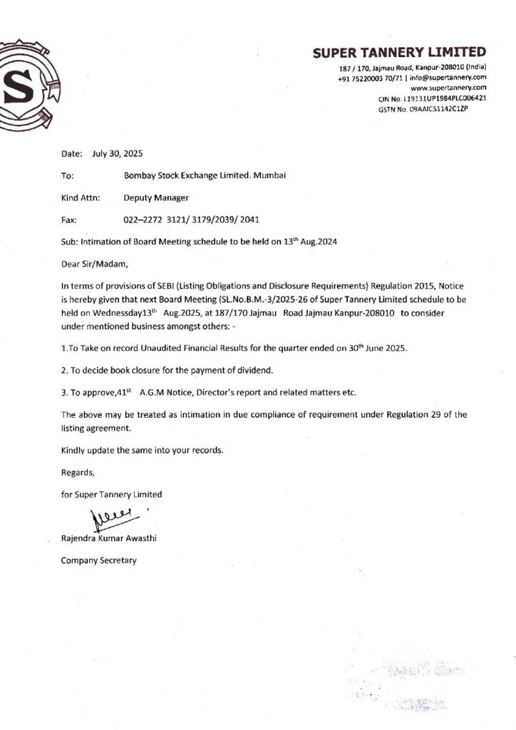 thumbnail of Board meeting Notice 30-06-2025